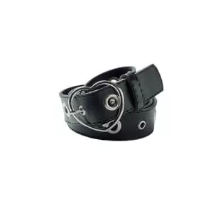 Cinto Feminino com Ilhós Alternados Fivela Coração