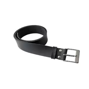 Cinto Preto Casual Quadrada Sendai 3,5 cm