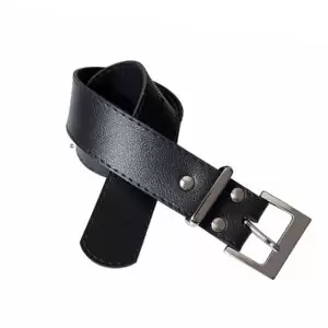 Cinto Feminino Fivela Meia-Quadrada com Passante de Metal