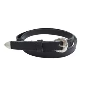 Cinto Feminino de Couro com Ponteira 1,5cm