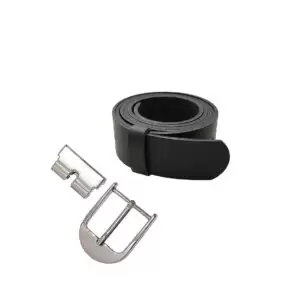 Cinto de Couro Soleta com Adaptador e Fivela Prate