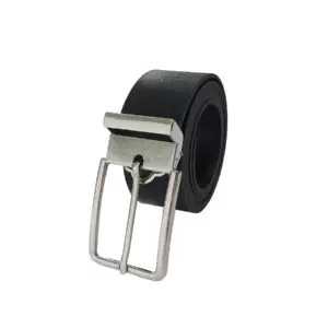 Cinto Social Dupla Face Sem Costura Preto/Marrom Fivela Prateada