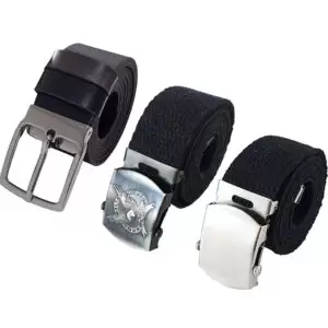 Kit de 3 Cintos Masculino Essencial