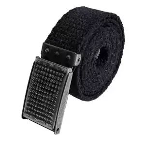 Cinto de Cadarço Fivela Americana Preta Escovada 2,5cm